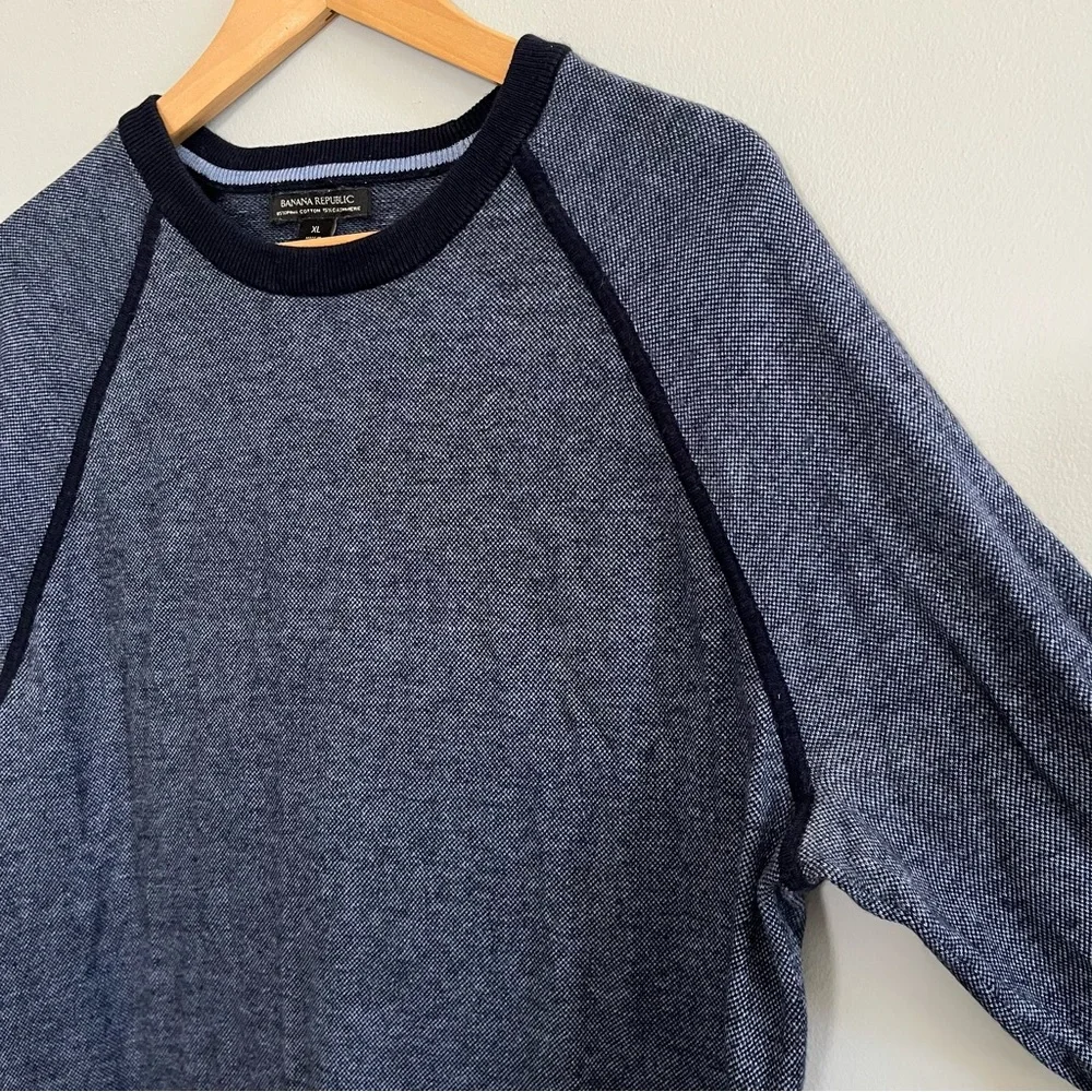 Banana Republic Men's Cashmere Blend Crew Neck Sweater Size XL Preppy Casual